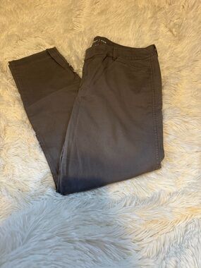 Dark Gray Straight-Leg Pants